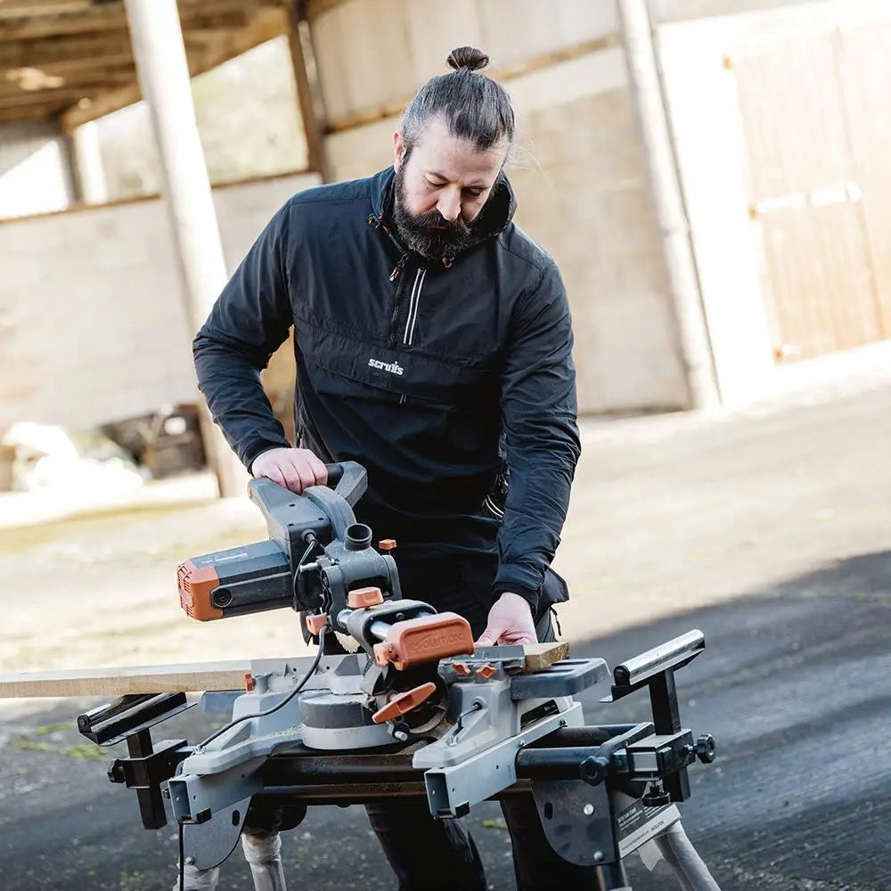 Scruffs Over-Head Jacket Black - Choose Size  White Rose Tools