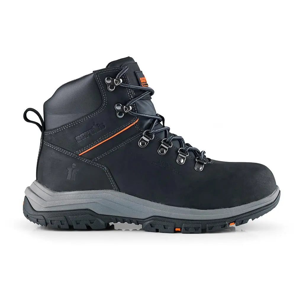 Scruffs Rafter Safety Boots Black - Choose Size White Rose Tools