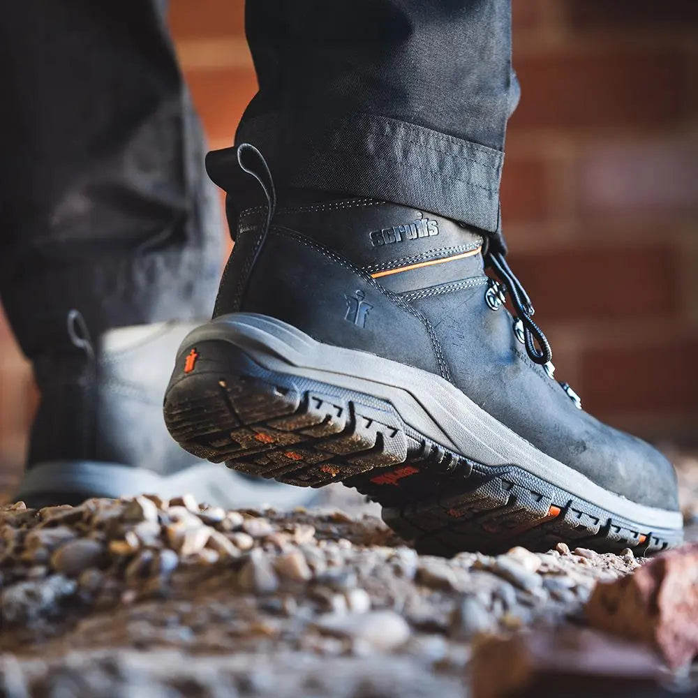 Scruffs Rafter Safety Boots Black - Choose Size White Rose Tools