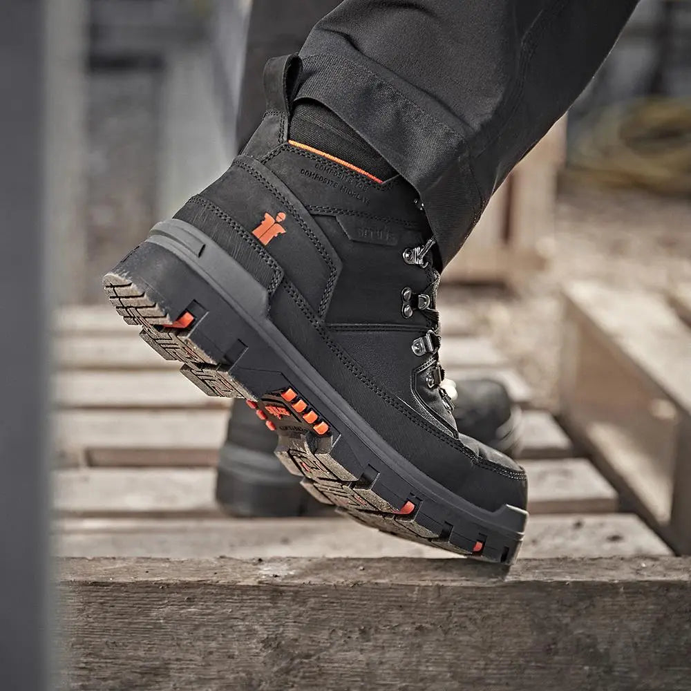 Scruffs Rugged Safety Boot Workwear Black - Choose Size  White Rose Tools