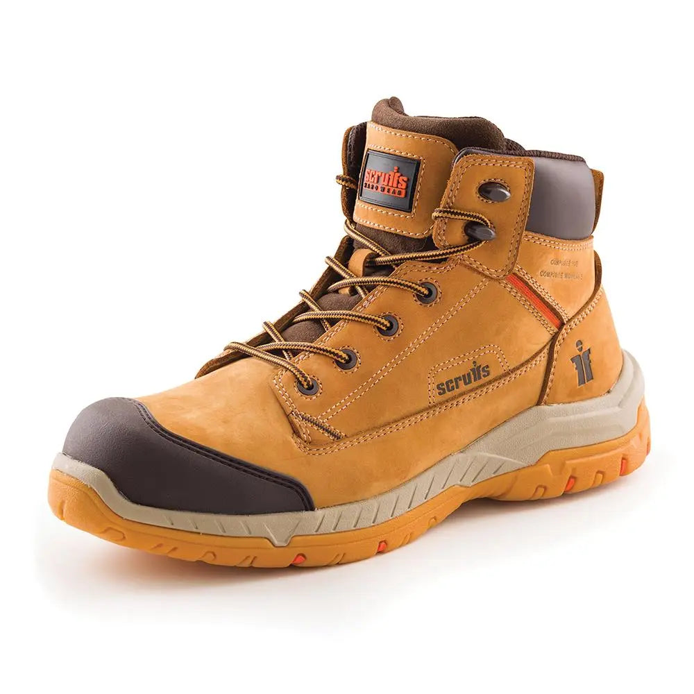 Scruffs Solleret Safety Boots Tan - Choose Size  White Rose Tools