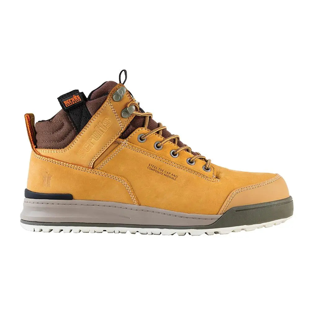 Scruffs Switchback Safety Boots Tan Size 11 / 46 T51450  White Rose Tools
