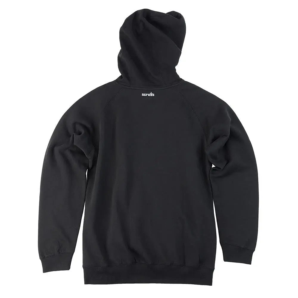 Scruffs Tamworth Logo Hoodie Black - Choose Size  White Rose Tools