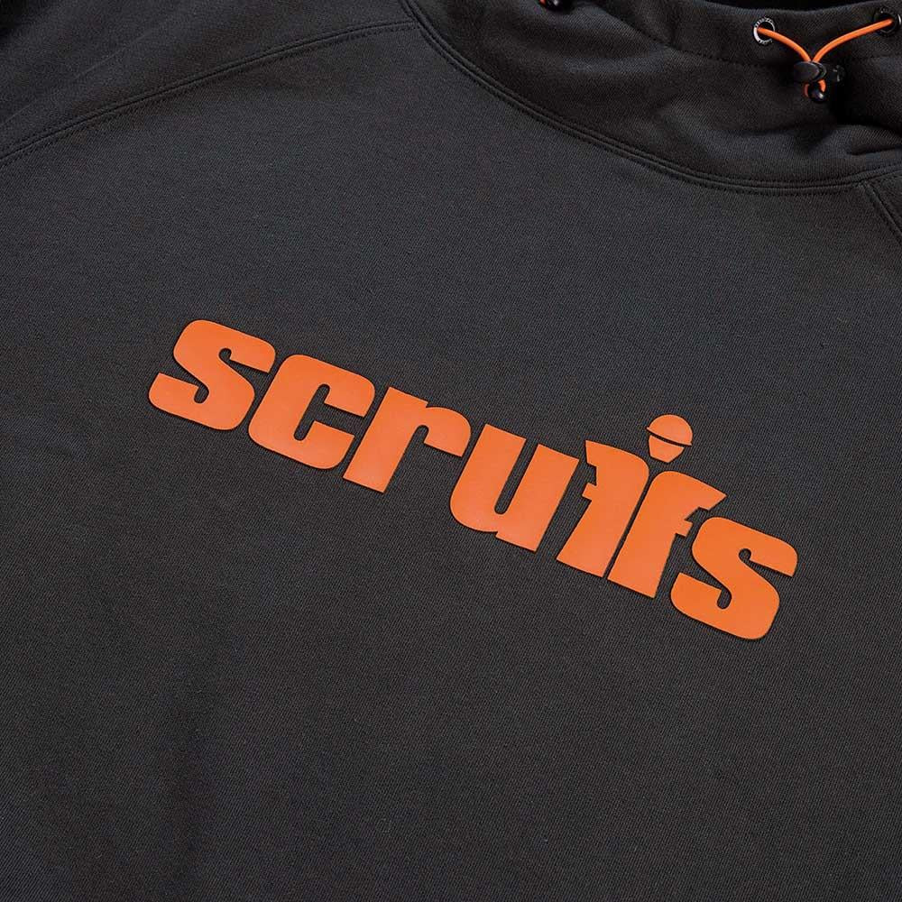 Scruffs Tamworth Logo Hoodie Black - Choose Size  White Rose Tools