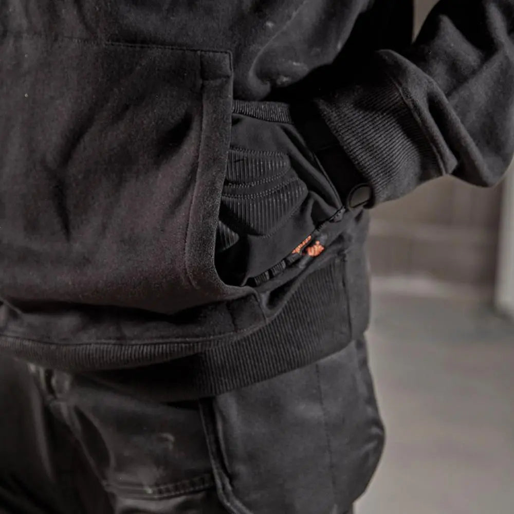 Scruffs Tamworth Logo Hoodie Black - Choose Size  White Rose Tools