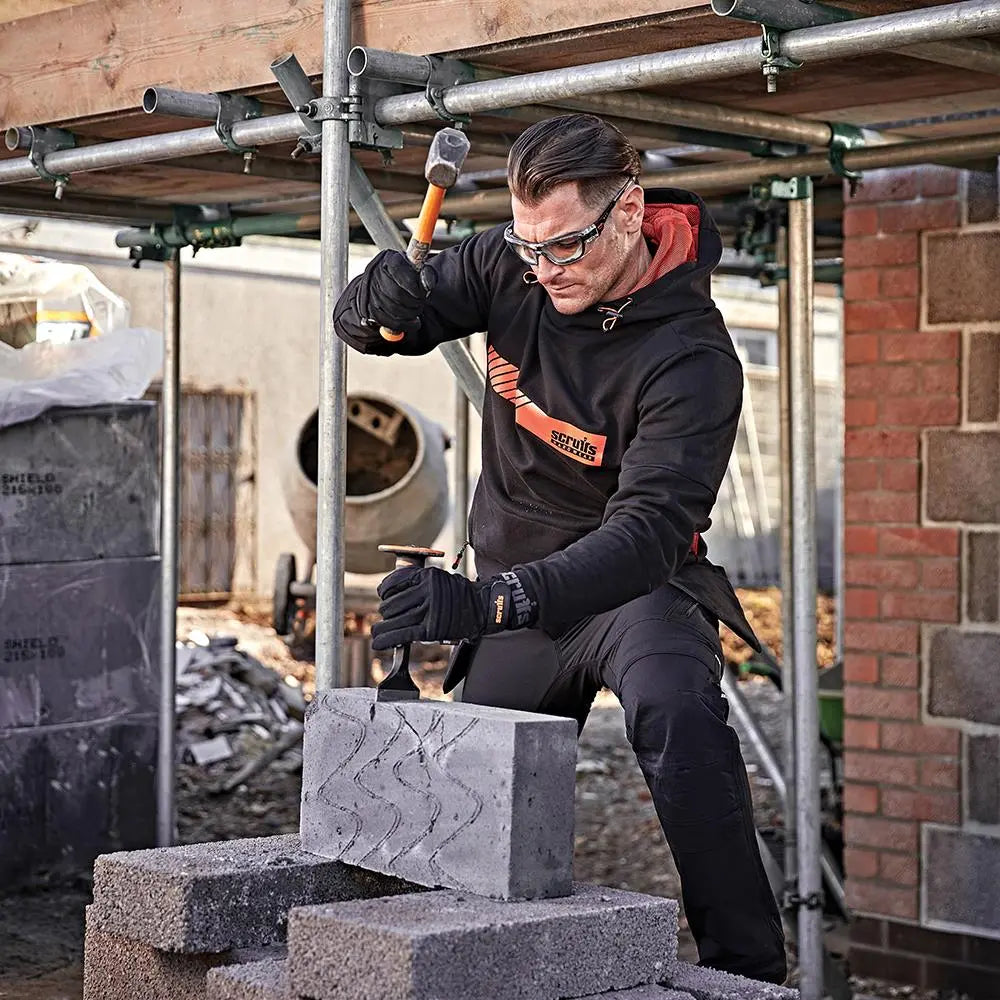 Scruffs Tech Hoodie Jacket Black - Choose Size  White Rose Tools