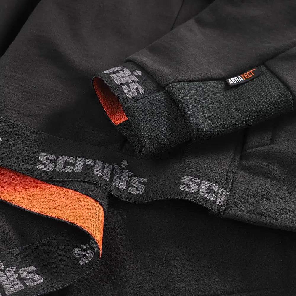 Scruffs Tech Hoodie Jacket Black - Choose Size  White Rose Tools