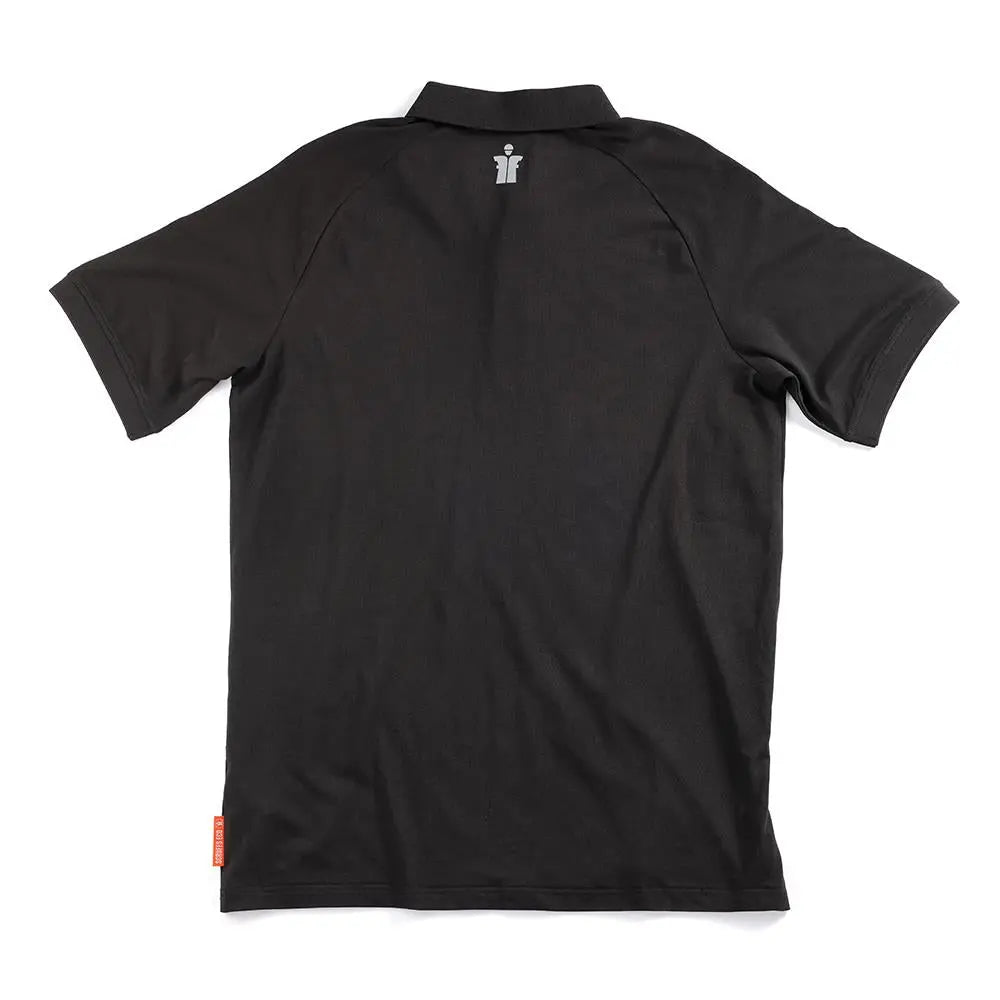 Scruffs Tech Polo Shirt Black - Choose Size  White Rose Tools
