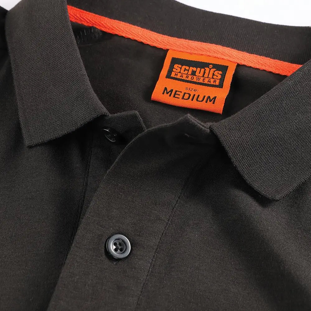 Scruffs Tech Polo Shirt Black - Choose Size  White Rose Tools