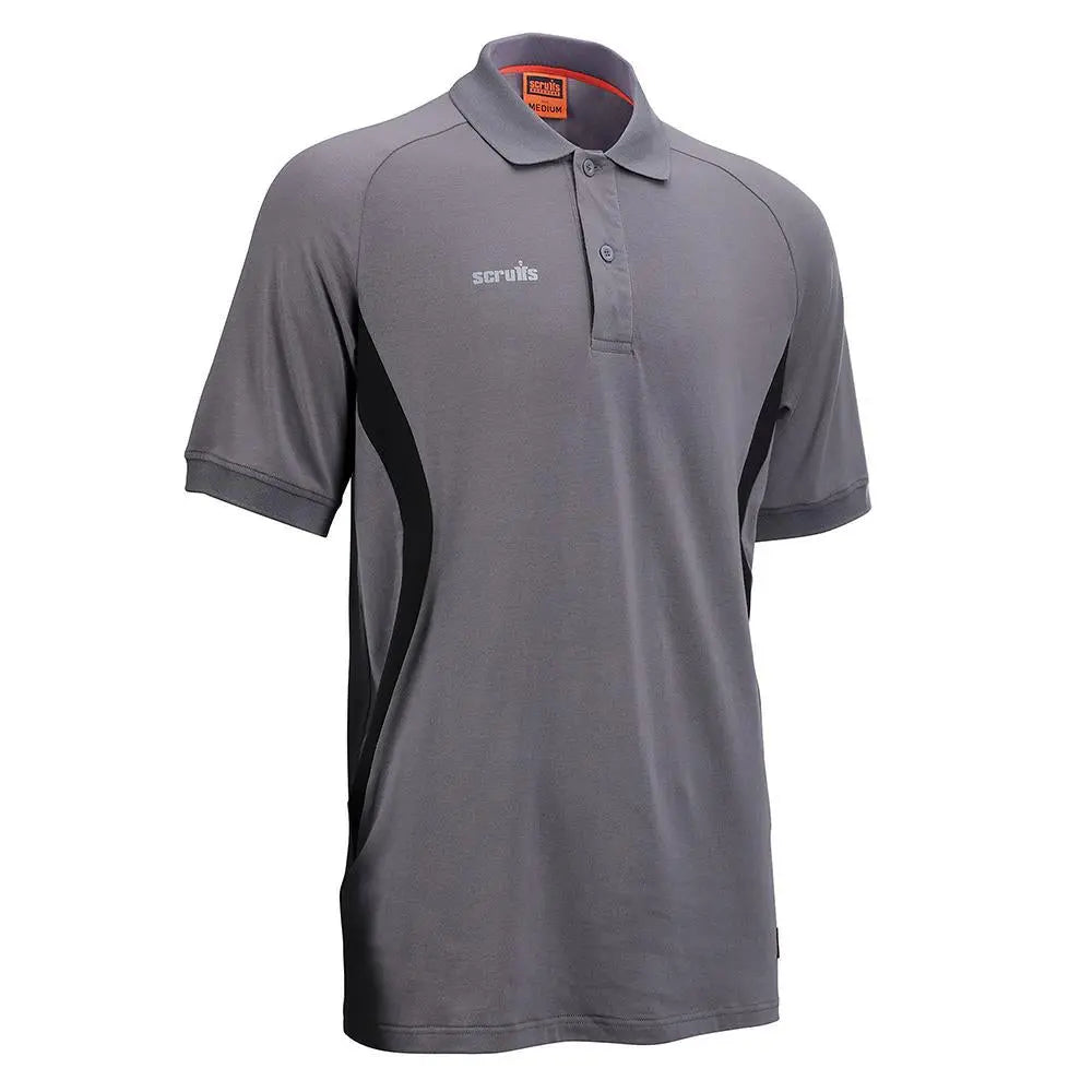 Scruffs Tech Polo Shirt Graphite - Choose Size  White Rose Tools