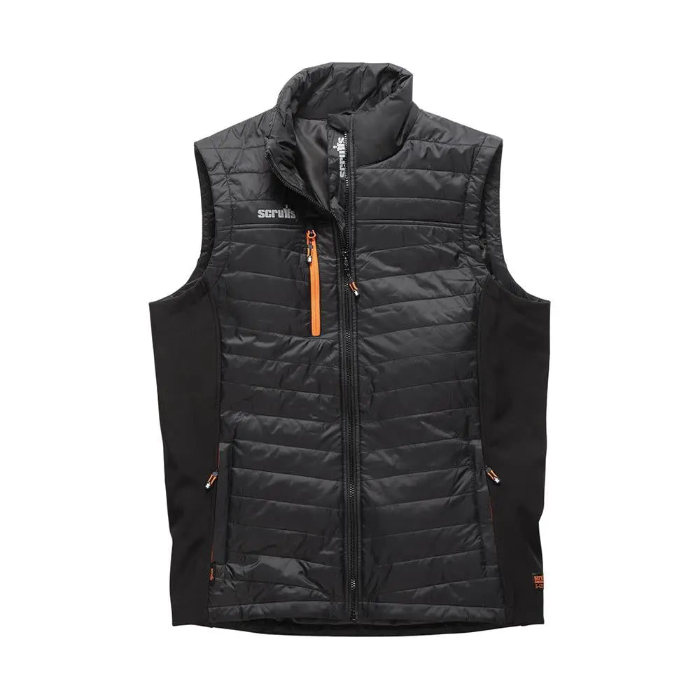 Scruffs Trade Body Warmer Black - Choose Size  White Rose Tools