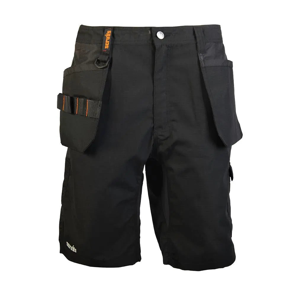 Scruffs Trade Flex Holster Shorts Black - Choose Size  White Rose Tools