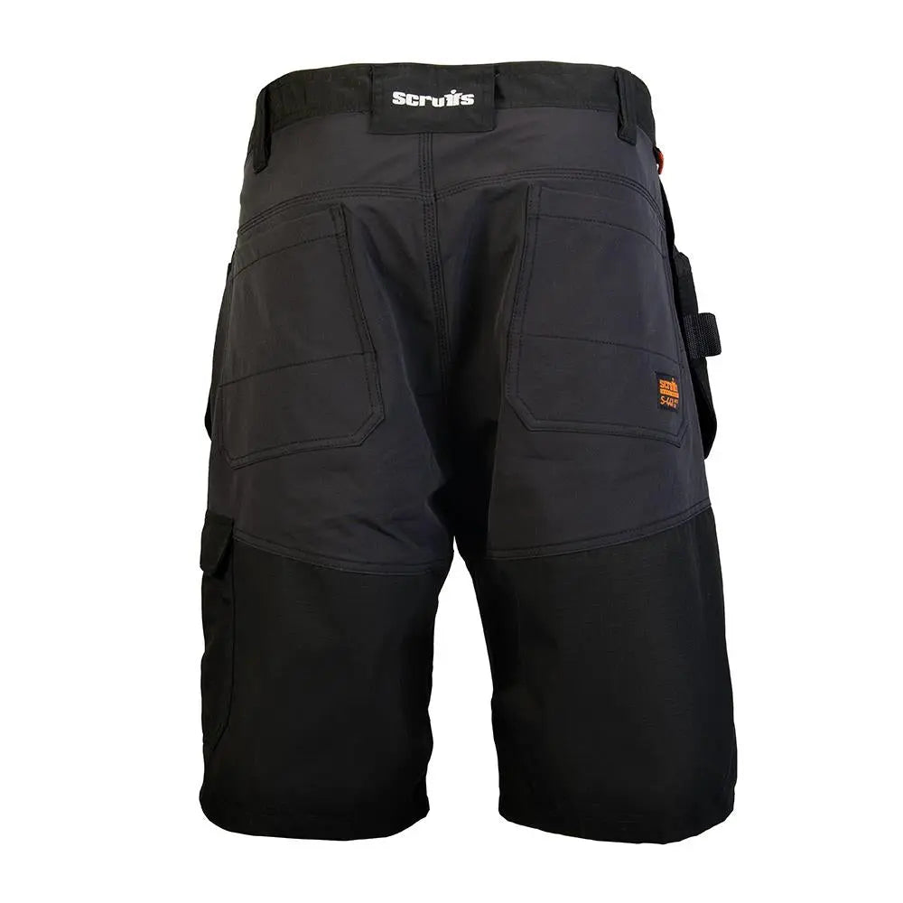 Scruffs Trade Flex Holster Shorts Black - Choose Size  White Rose Tools