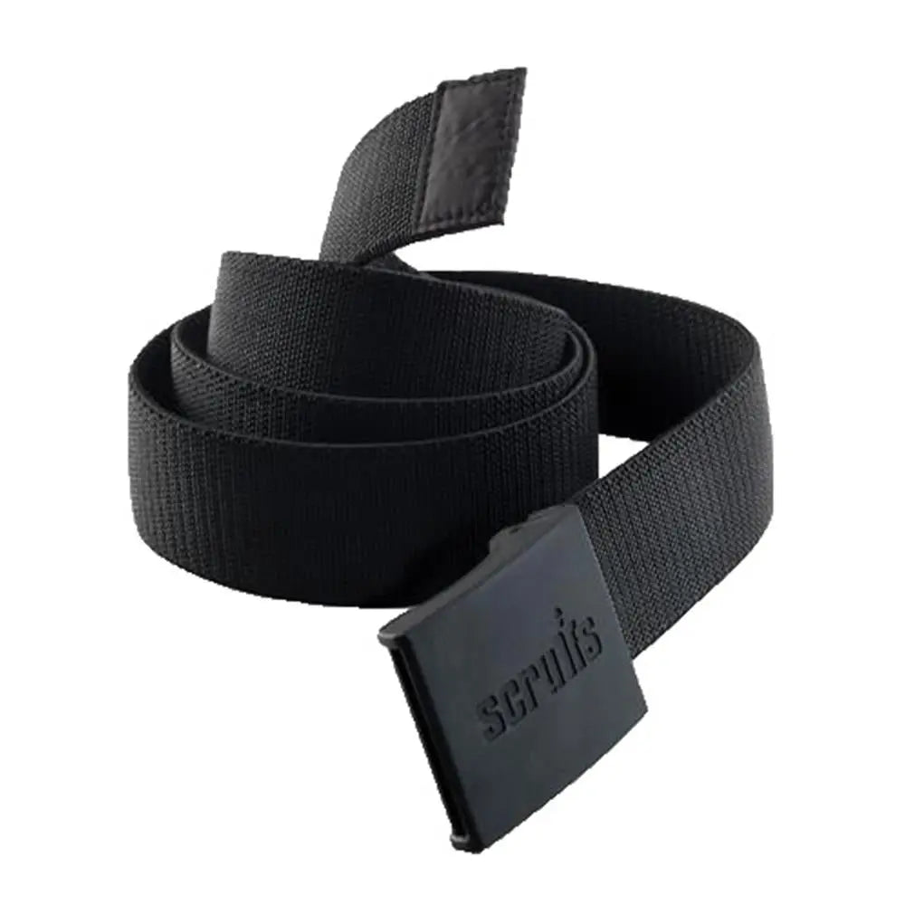 Scruffs Trade Stretch Belt Black One Size T55254  White Rose Tools