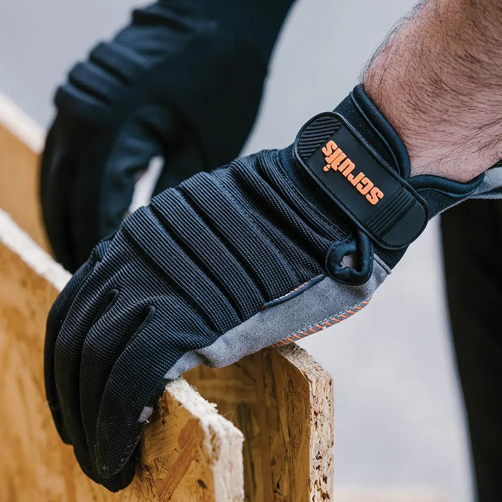 Scruffs Trade Work Gloves Black - Choose Size  White Rose Tools