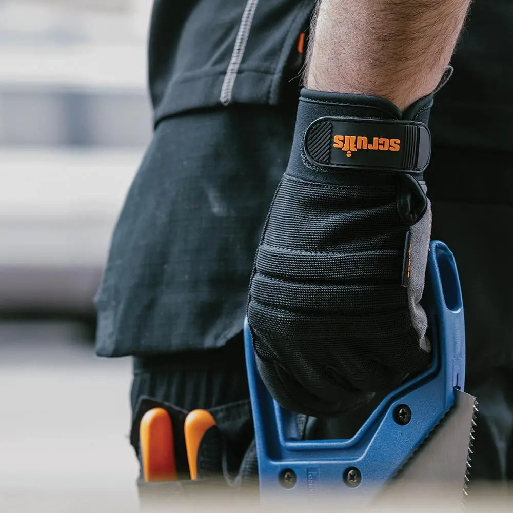 Scruffs Trade Work Gloves Black - Choose Size White Rose Tools