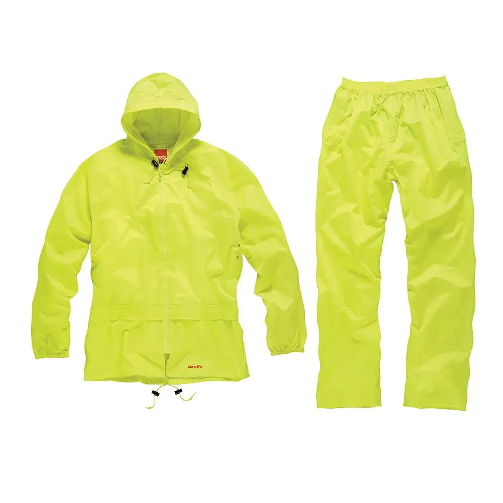 Scruffs Waterproof Suit Yellow L T54555  White Rose Tools