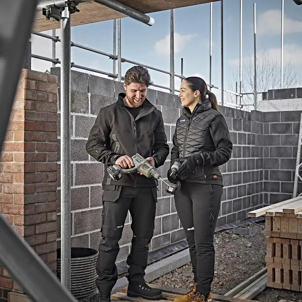 Scruffs Women's Trade Body Warmer Gilet Black - Choose Size  White Rose Tools