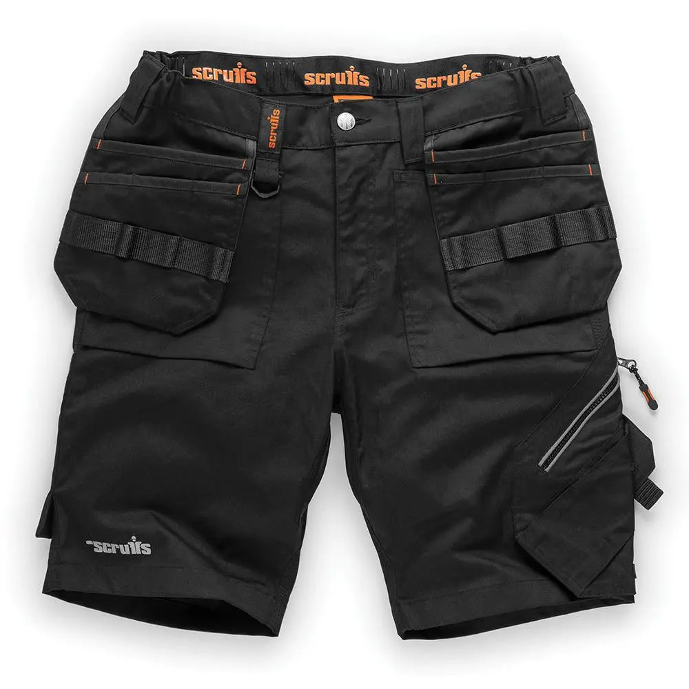 Scruffs Women's Trade Flex Holster Shorts Black - Choose Size  White Rose Tools