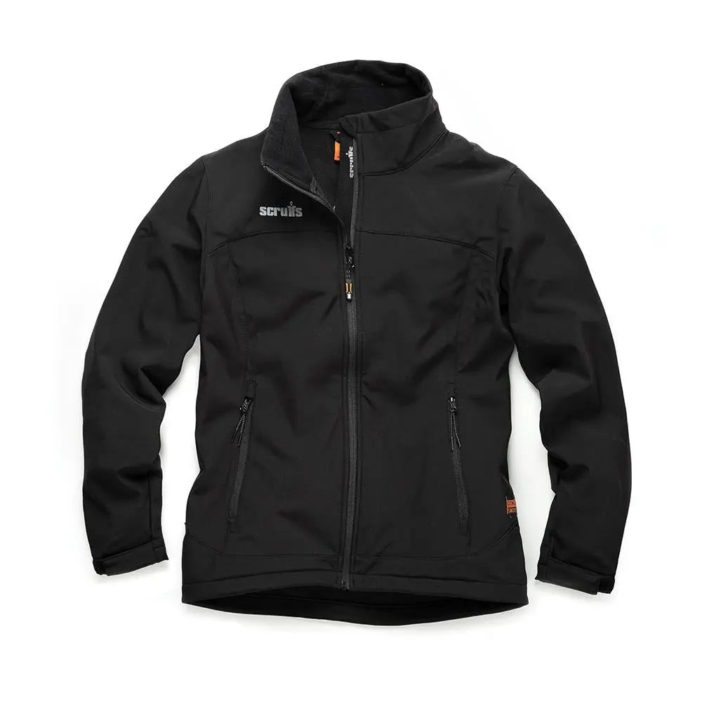 Scruffs Women's Trade Softshell Jacket Black - Choose Size  White Rose Tools