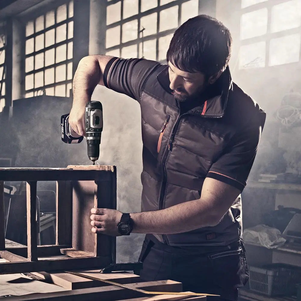 Scruffs Worker Body Warmer Gilet Charcoal - Choose Size White Rose Tools