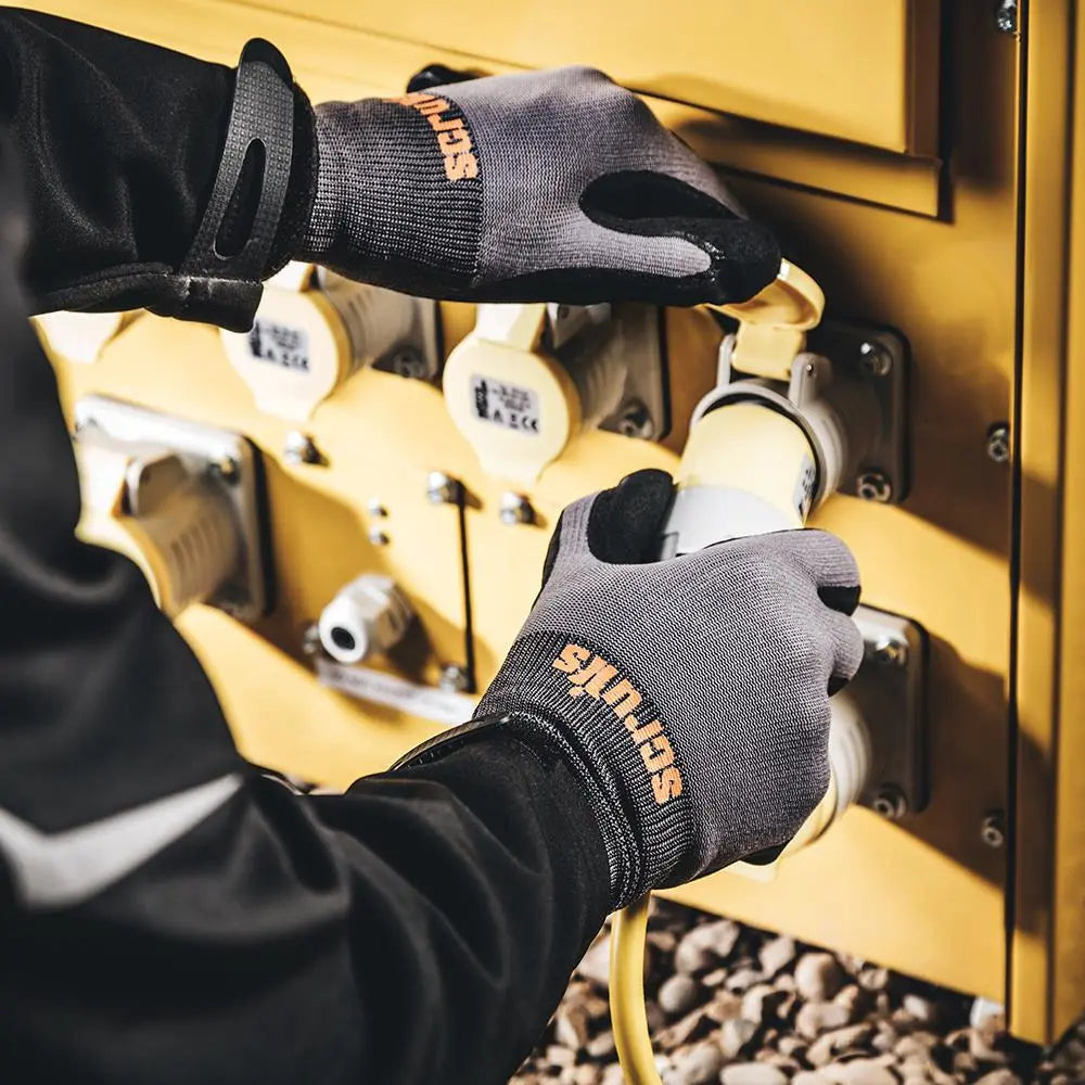 Scruffs Worker Gloves Grey 5pk M / 8 T55229 White Rose Tools