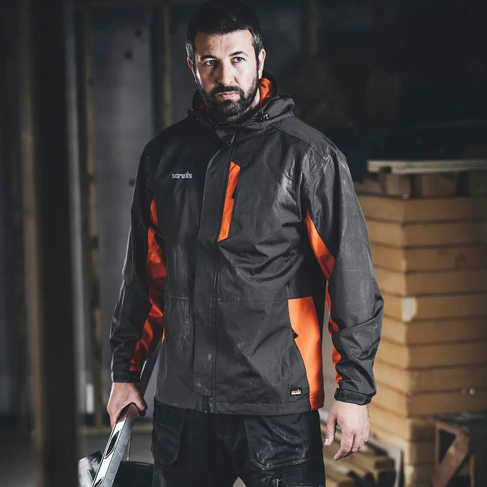 Scruffs Worker Jacket Charcoal L T54040 White Rose Tools
