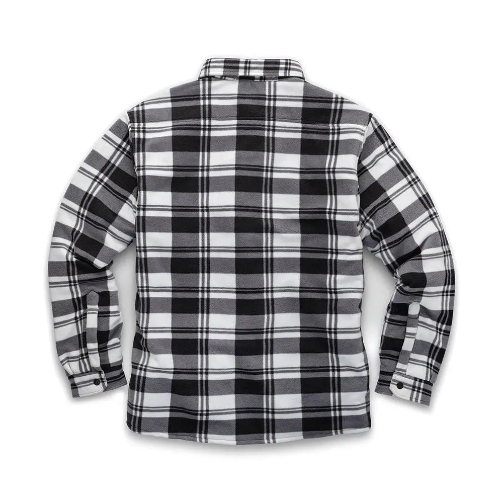 Scruffs Worker Padded Checked Shirt Black / White - Choose Size White Rose Tools