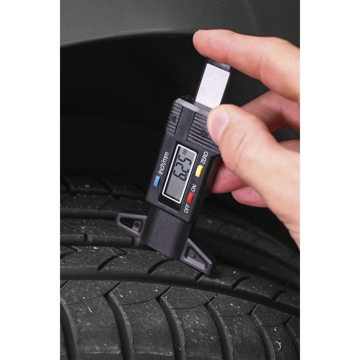 Sealey 0-25mm Digital Tyre Tread Depth Gauge Tester Gauge Monitor LCD Display