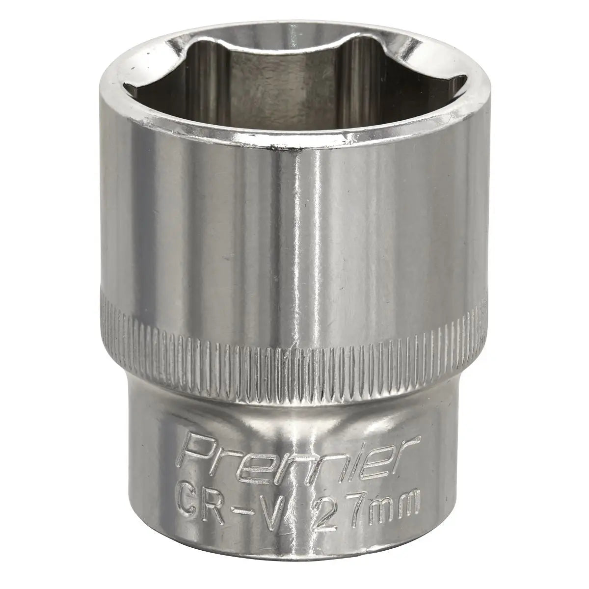 Sealey 1/2" Drive Socket 27mm WallDrive Premier Square Fully Polished Wrench