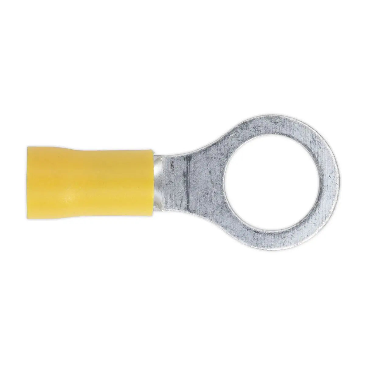 Sealey 100 Pack 10.5mm (3/8") Yellow Easy Entry Ring Terminal