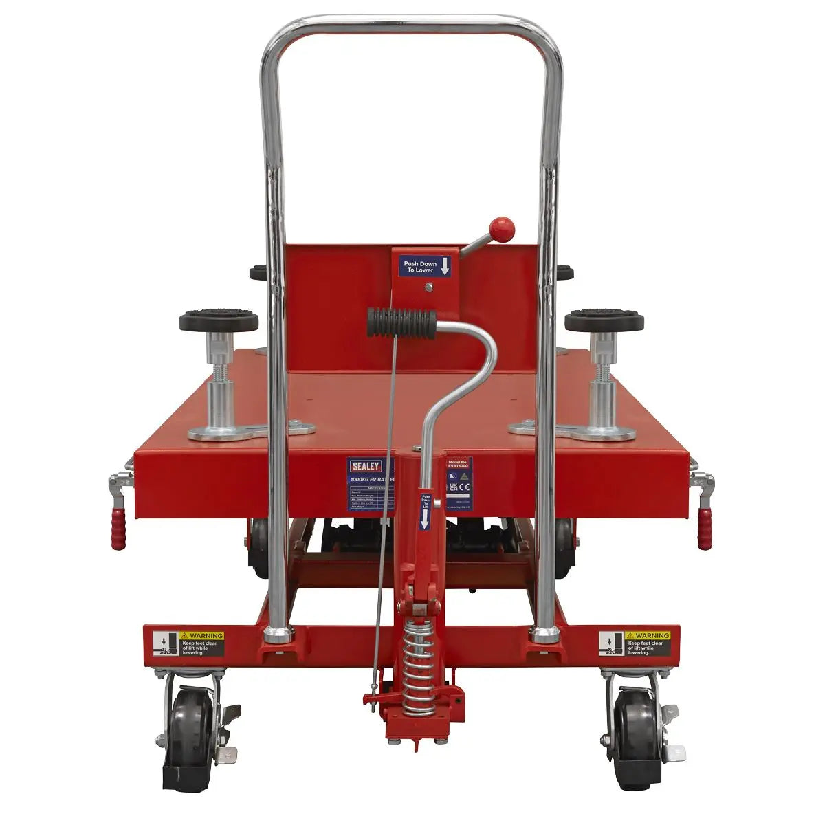 Sealey 1000kg Capacity EV Battery Lift/Hydraulic Platform Truck High Lift White Rose Tools