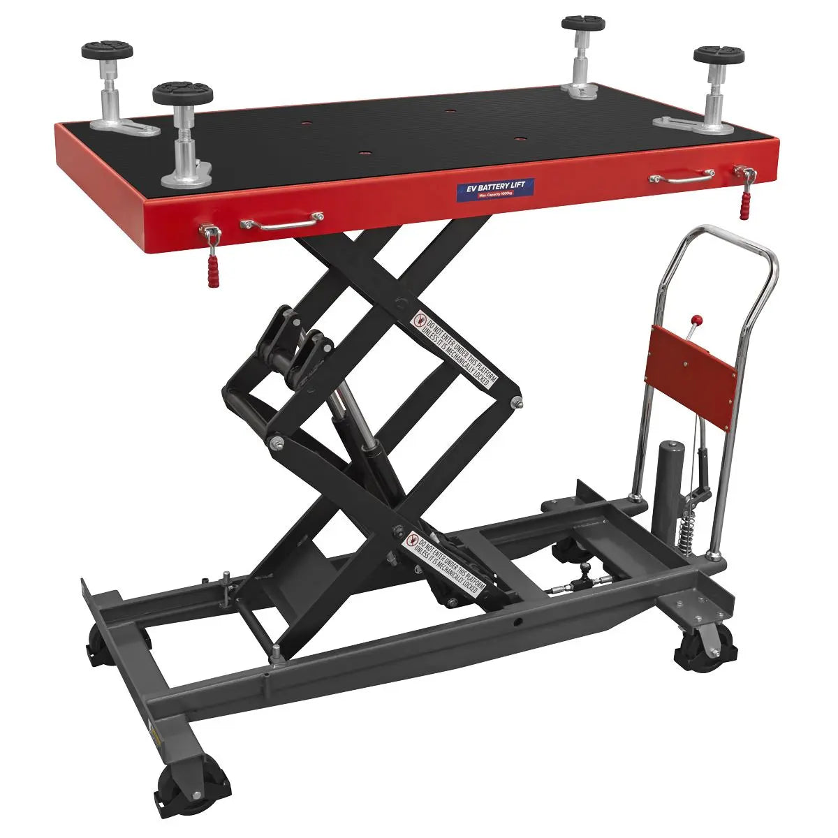 Sealey 1000kg Capacity EV Battery Lift/Hydraulic Platform Truck High Lift White Rose Tools