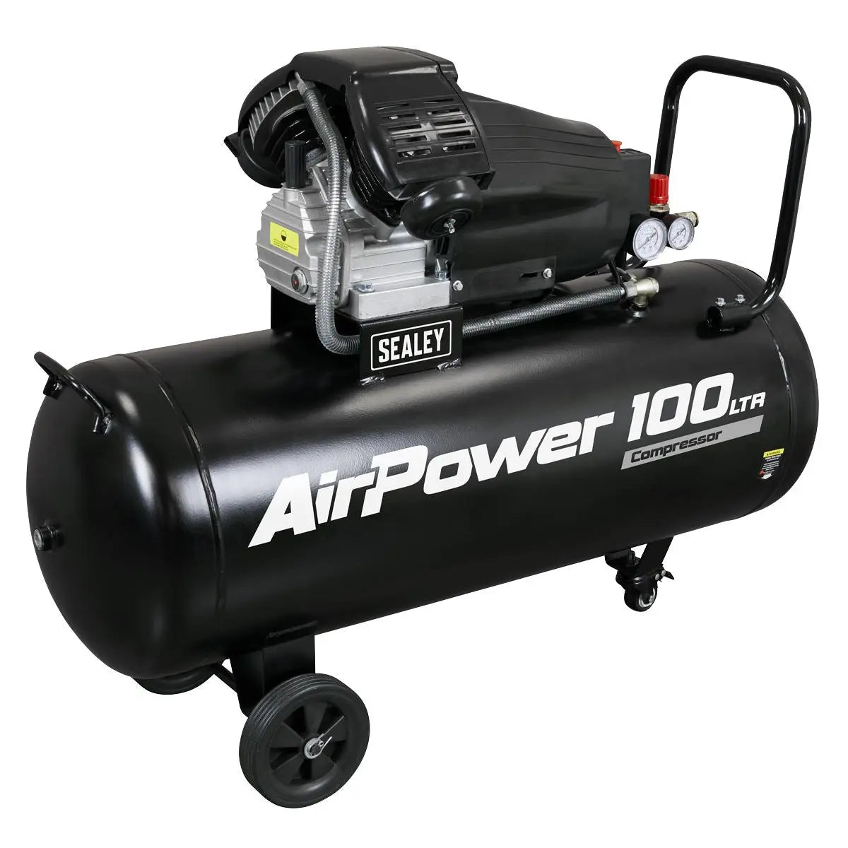 Sealey 100L V-Twin Direct Drive Air Compressor 3hp  White Rose Tools