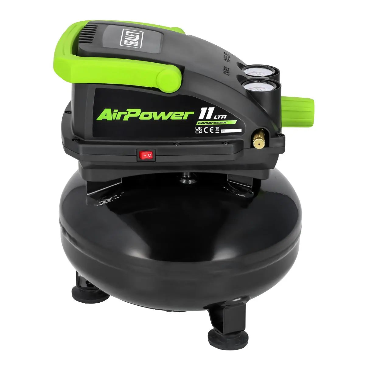 Sealey 11L Oil Free Direct Drive Air Compressor 0.5hp White Rose Tools