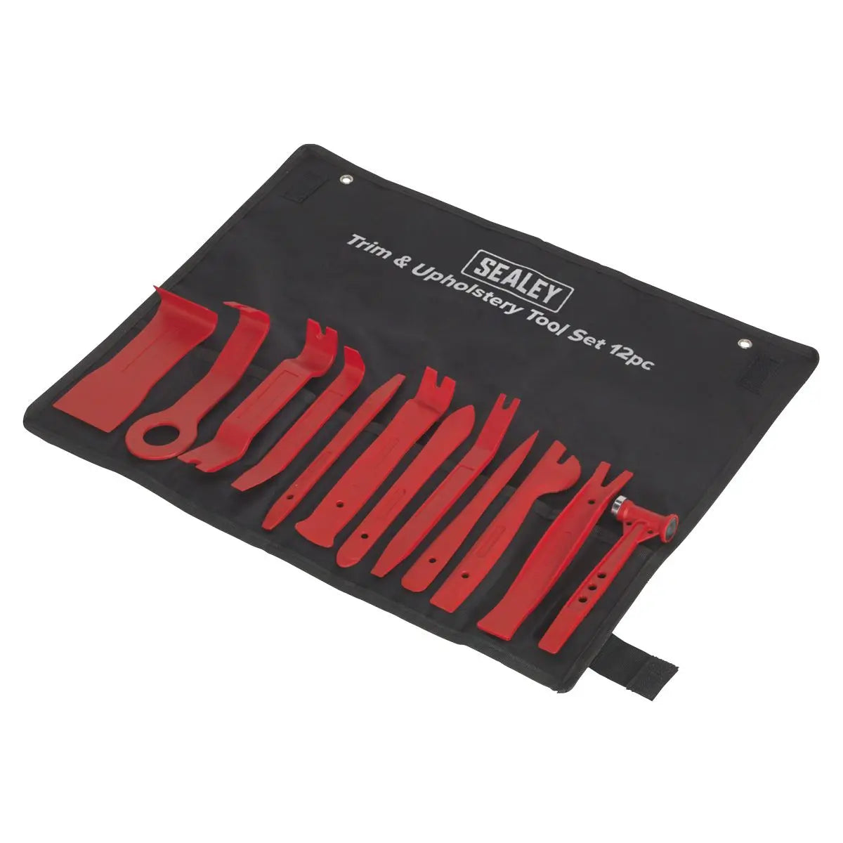 Sealey 12 Piece Trim and Upholstery Tool Set in Tool Roll Trim Hammer Panel Removal