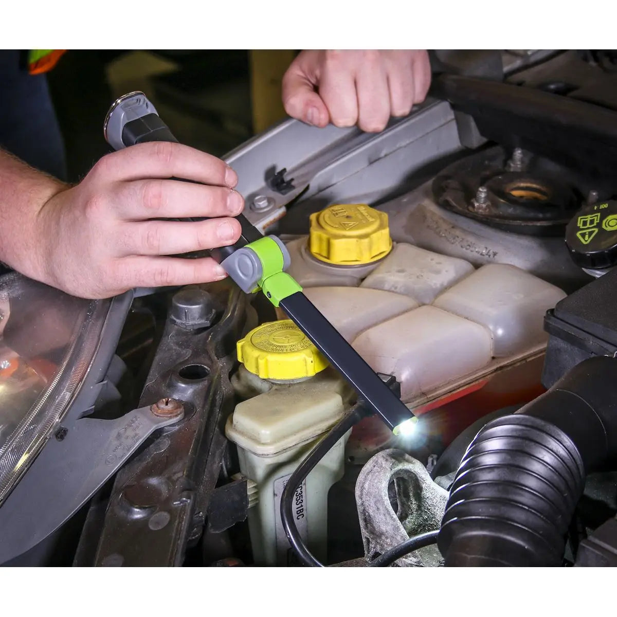 Sealey 12 SMD LED + 1W LED Rechargeable Slim Inspection Lamp Magnetic Base 400 Lumens White Rose Tools