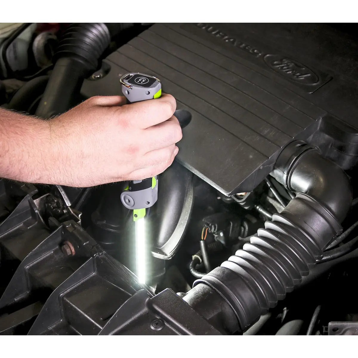 Sealey 12 SMD LED + 1W LED Rechargeable Slim Inspection Lamp Magnetic Base 400 Lumens White Rose Tools