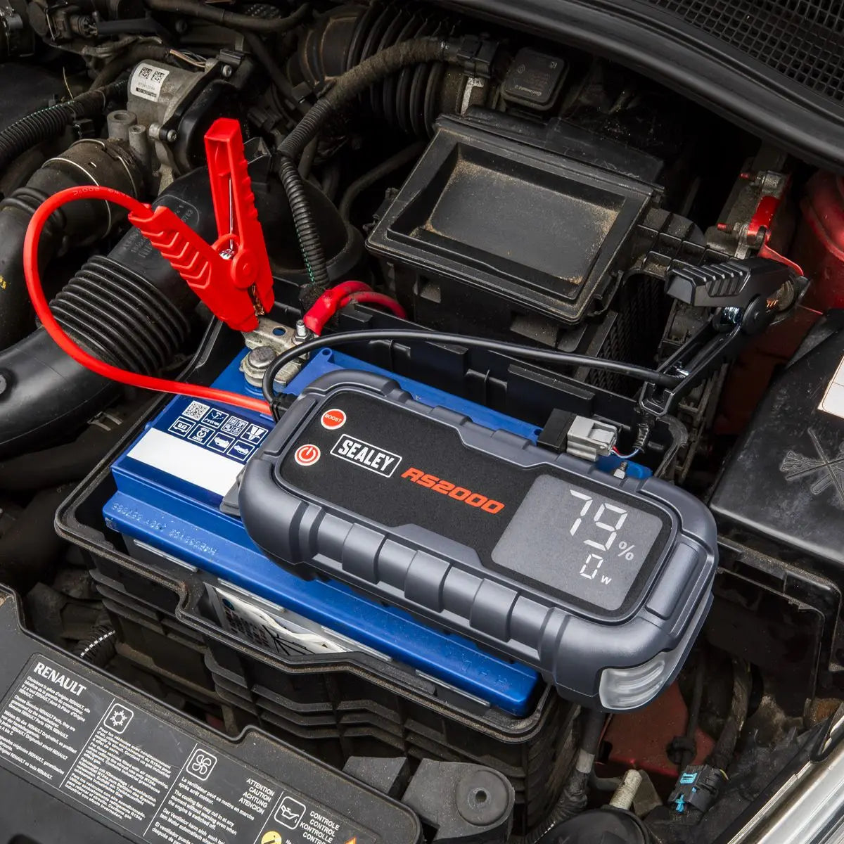 Sealey 12V Jump Starter Power Pack RoadStart 2000A Engine Petrol Diesel White Rose Tools