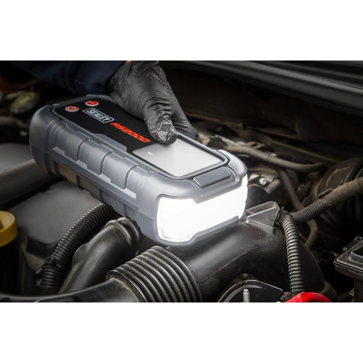 Sealey 12V Jump Starter Power Pack RoadStart 2000A Engine Petrol Diesel White Rose Tools