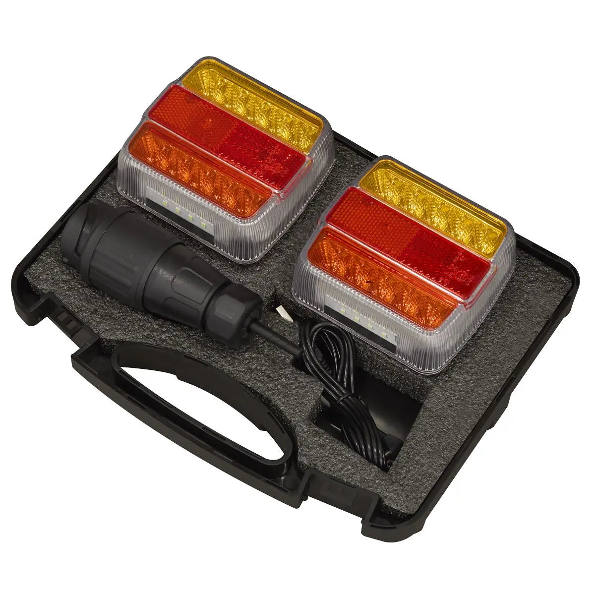 Sealey 13-Pin Wireless SMD LED Trailer Light Set 2pc White Rose Tools