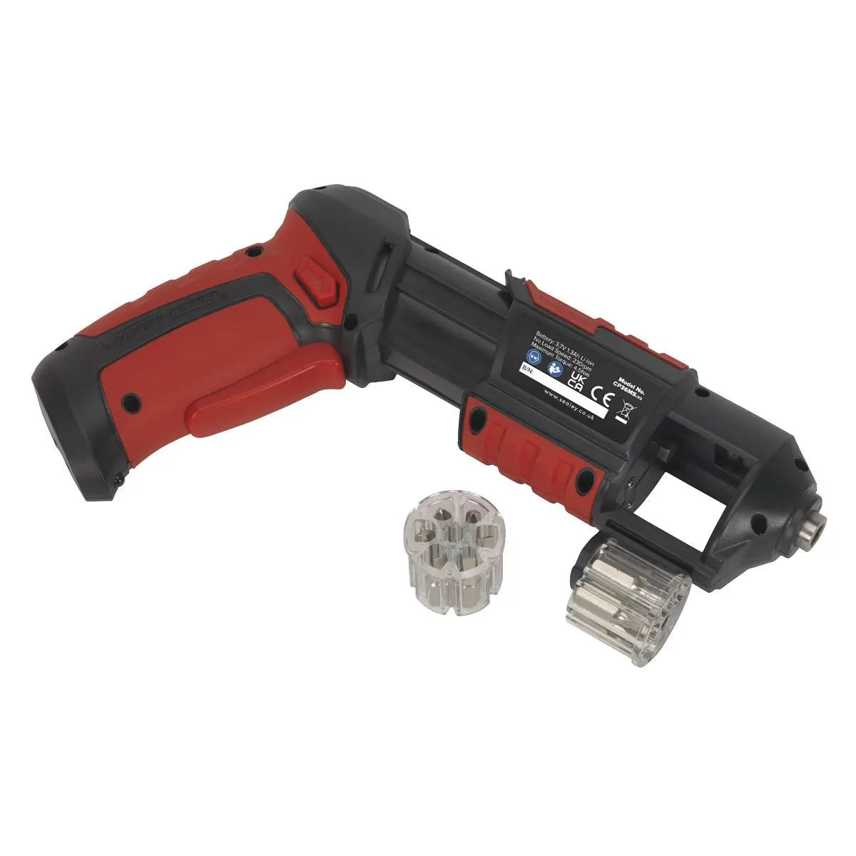 Sealey 14 Piece 3.7V Li-ion Cordless Quick Select Screwdriver USB Charger PH PZ TX