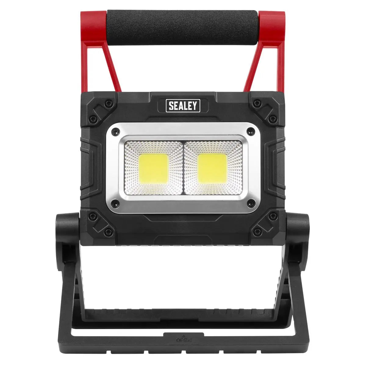 Sealey 15W COB LED Solar Powered Rechargeable Portable Floodlight White Rose Tools