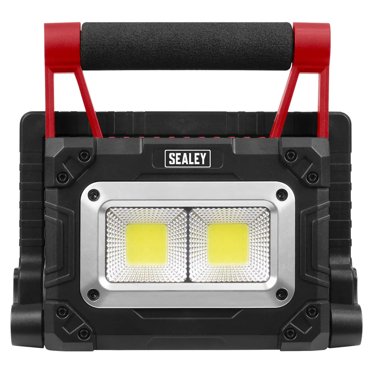 Sealey 15W COB LED Solar Powered Rechargeable Portable Floodlight White Rose Tools