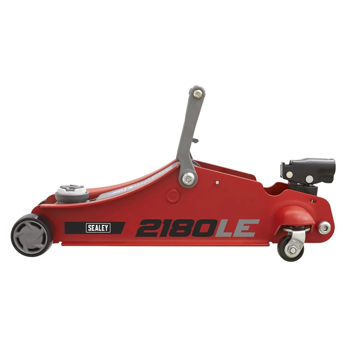Sealey 180° Handle Low Profile Short Chassis Trolley Jack 2 Tonne - Red