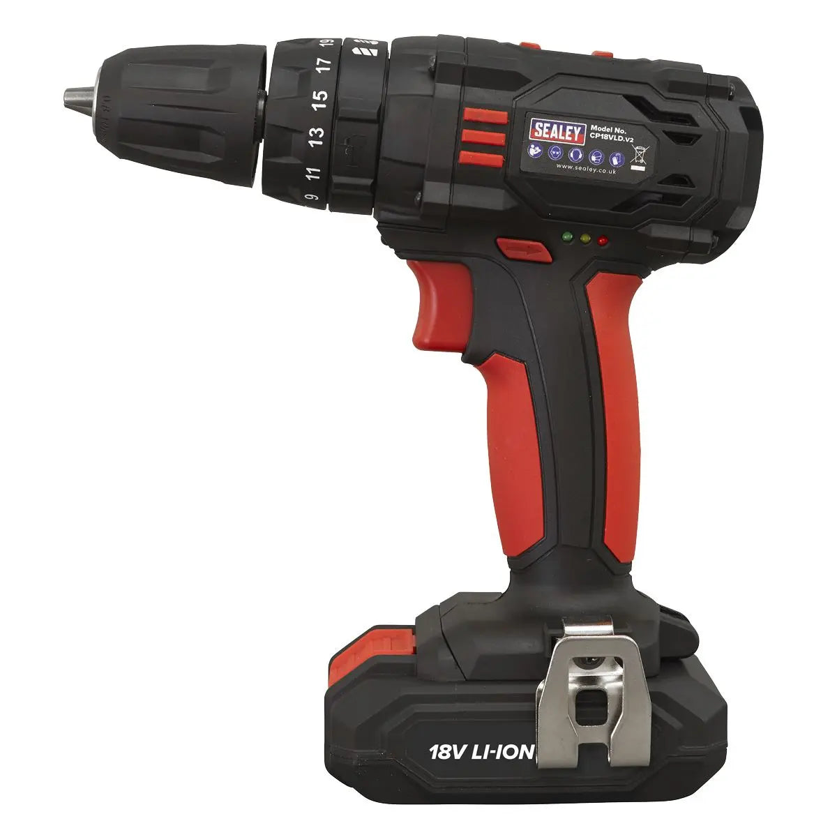 Sealey 18V Ø10mm Cordless Combi Drill