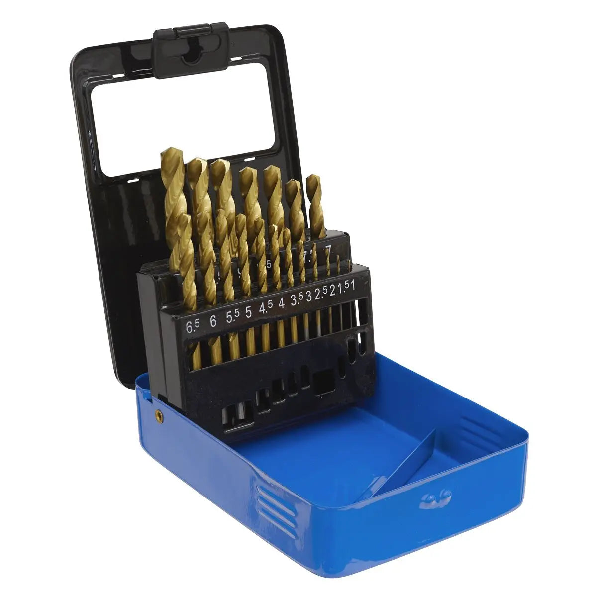 Sealey 19 Piece HSS Fully Ground Drill Bit Set DIN 338 1-10mm Metric