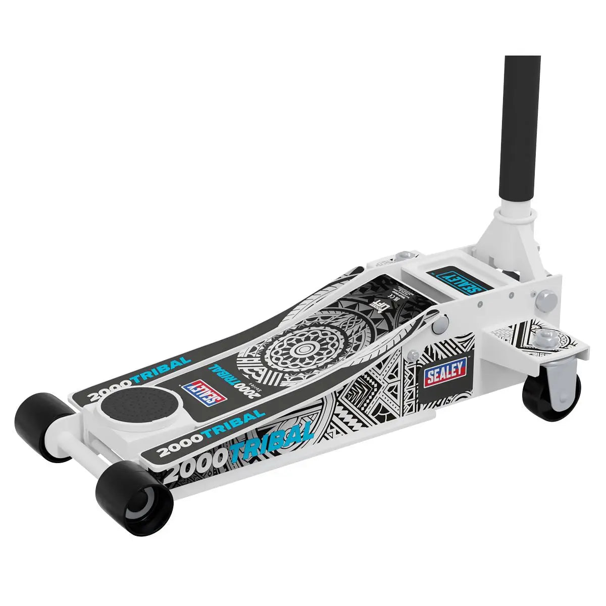 Sealey 2 Tonne Low Entry Profile Trolley Jack Rocket Lift White 6 Custom Designs  White Rose Tools