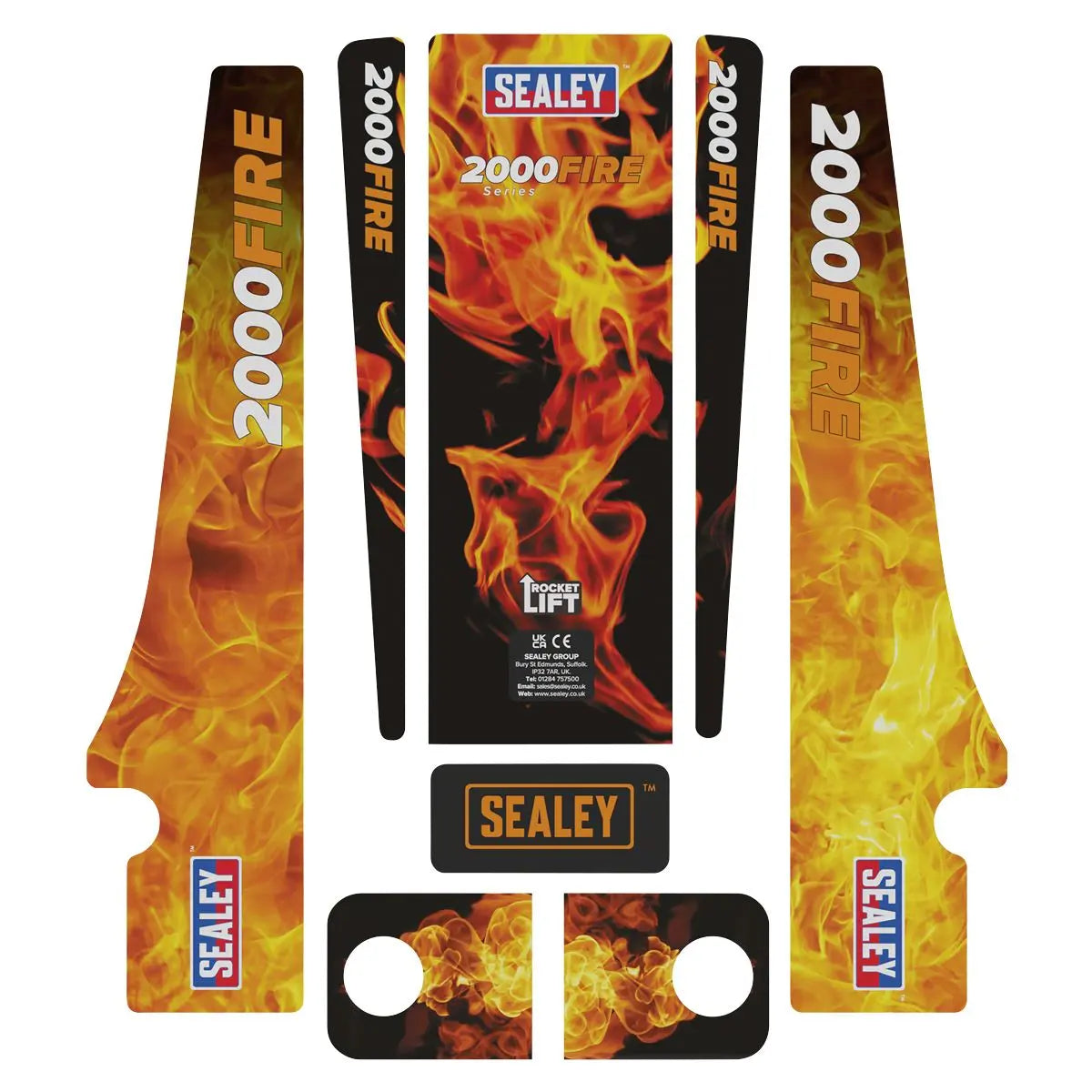 Sealey 2 Tonne Low Entry Profile Trolley Jack Rocket Lift White 6 Custom Designs  White Rose Tools