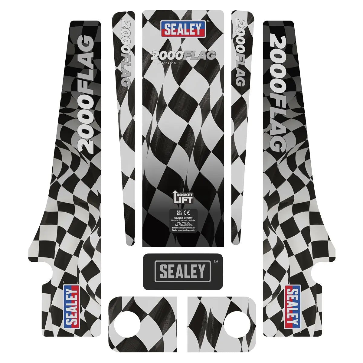 Sealey 2 Tonne Low Entry Profile Trolley Jack Rocket Lift White 6 Custom Designs  White Rose Tools